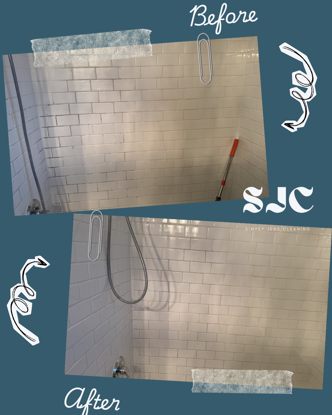 Before and after shower deep cleaning